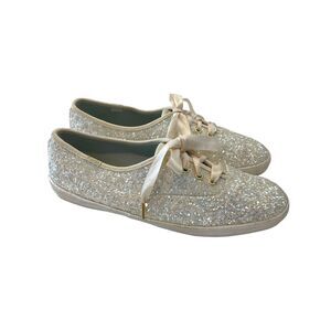 Keds X Kate Spade New‎ York Cream Glitter Sneakers Size 7.5